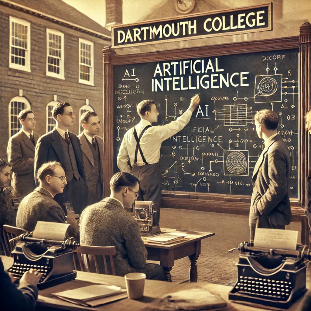 Early computer scientists working on AI